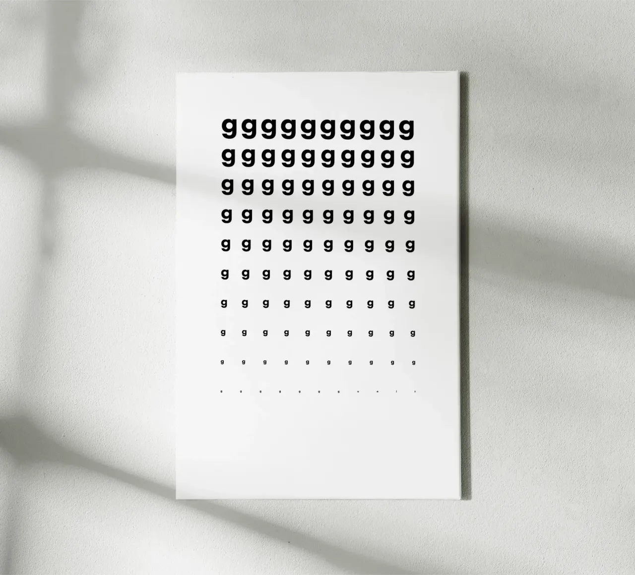 G-G-G-G-Unit Eye Chart tela da DIGIDAVID