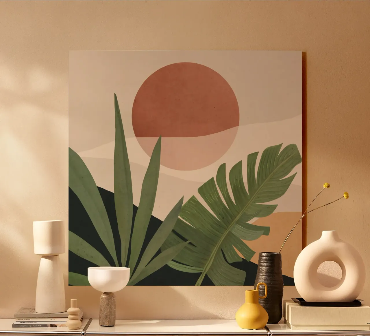Abstract Art Tropical Leaves 45 forex plate by ThingDesign