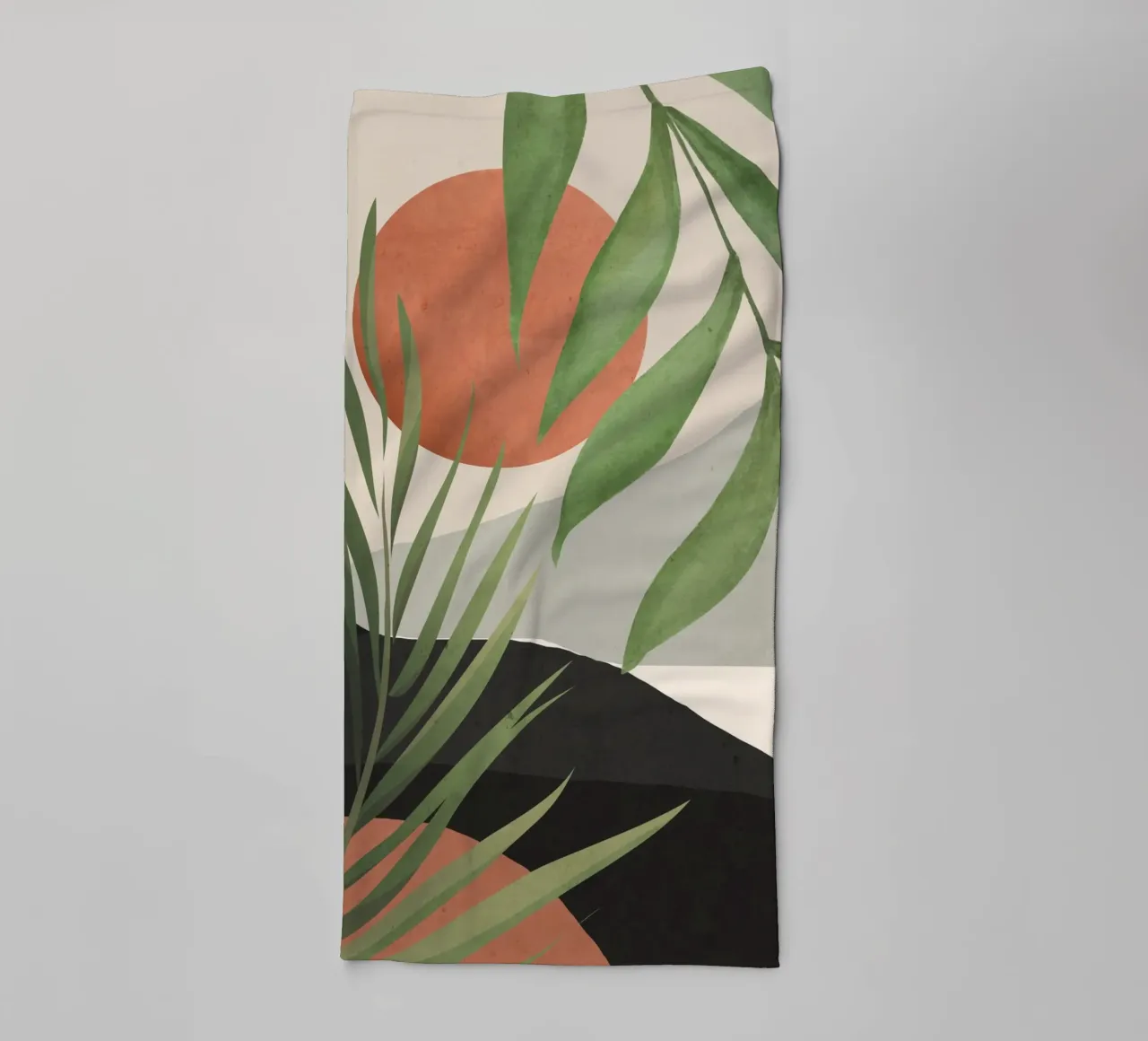 Art abstrait Feuilles tropicales 46 serviette de bain de ThingDesign