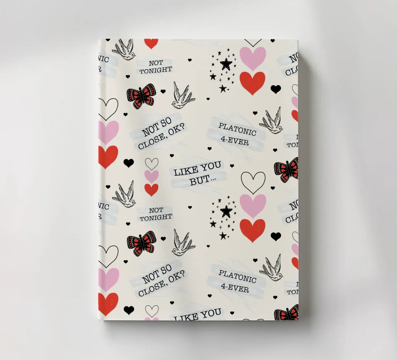 Signaux mixtes - Modèle original pour la Saint-Valentin carnet de notes de susanacosta