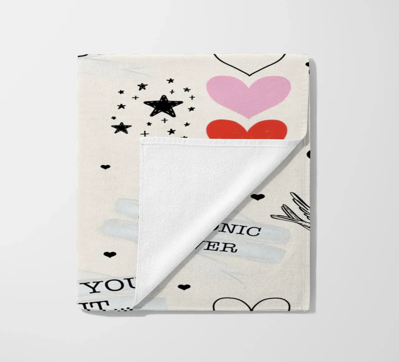 Mixed Signals - Quirky Valentine's Day Pattern beach towel by susanacosta