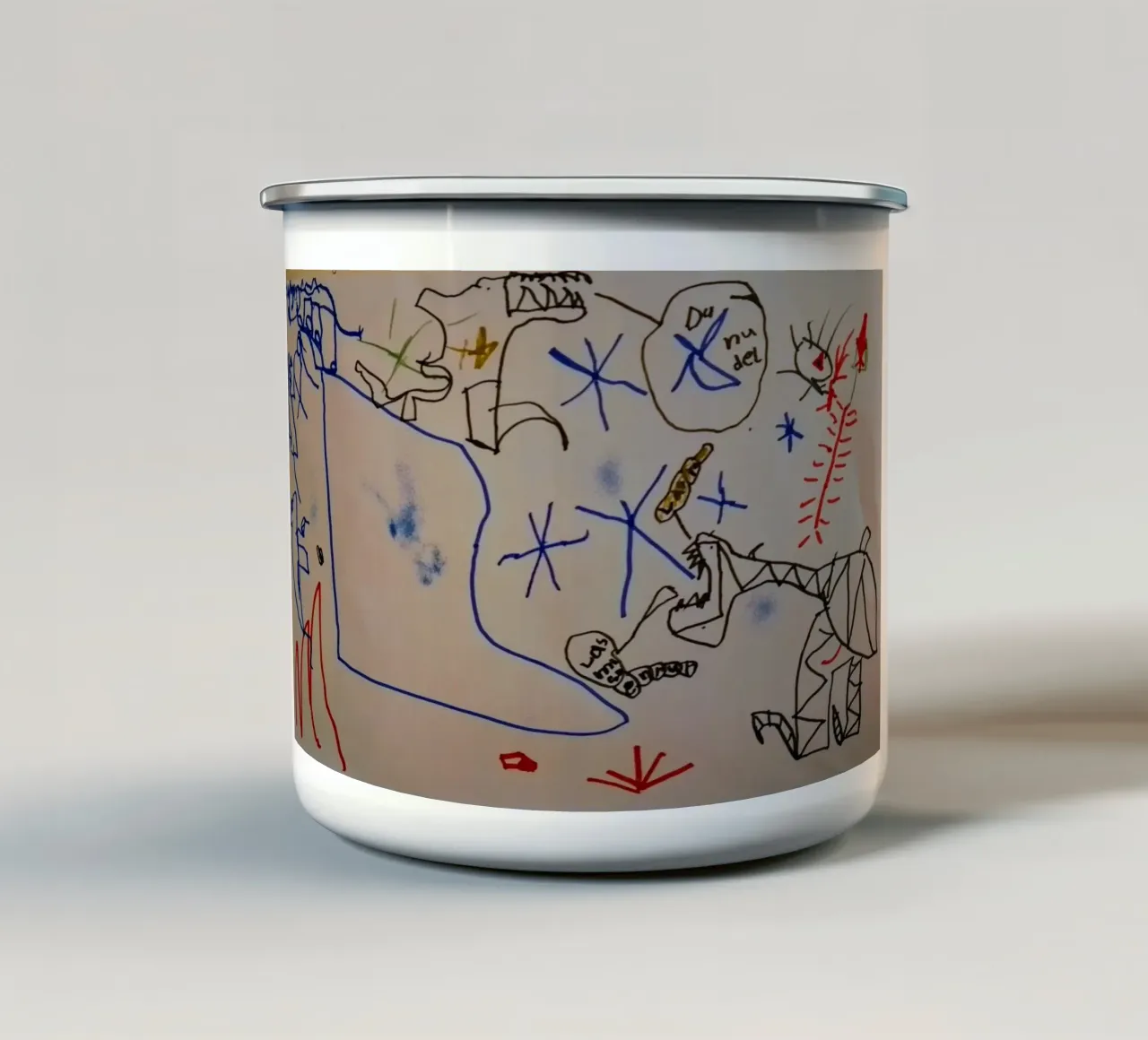 Monster picture number four enamel mug by Trash is dada Official