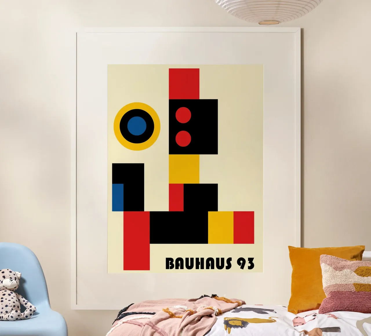 Bauhaus 93 | Abstract geometric shapes in Bauhaus style poster with aluminum frame by Autofocus