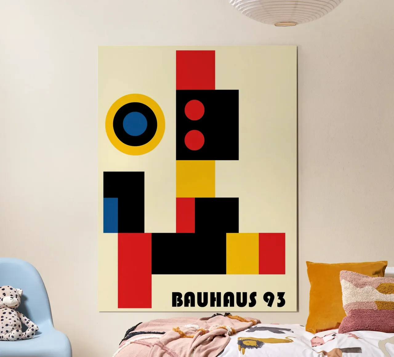 Bauhaus 93 | Abstract geometric shapes in Bauhaus style poster with aluminum frame by Autofocus