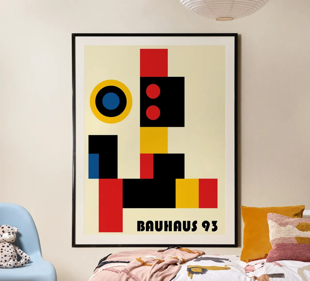 Bauhaus 93 | Abstract geometric shapes in Bauhaus style poster with aluminum frame by Autofocus