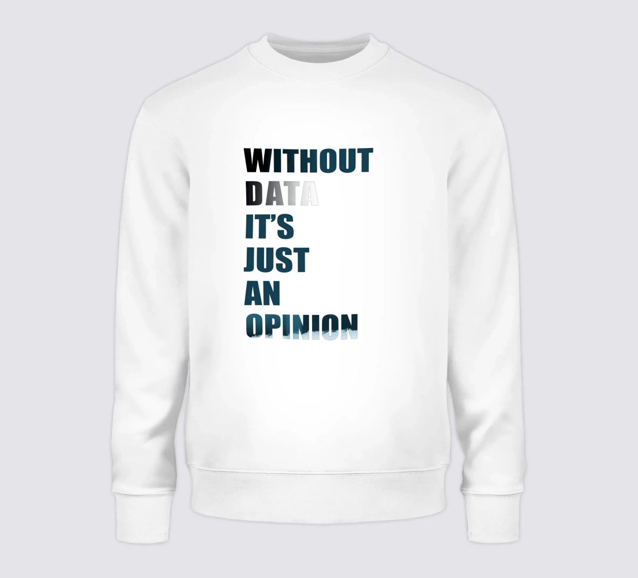 Without data it's just an opinion felpa da LIMITED EDITION LETTERS