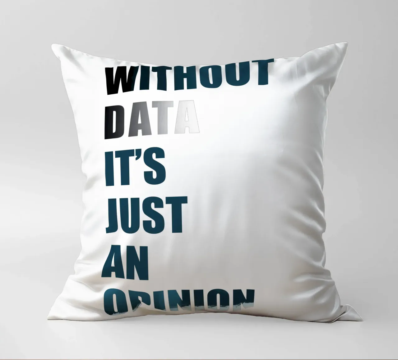 Without data it's just an opinion cojín de LIMITED EDITION LETTERS