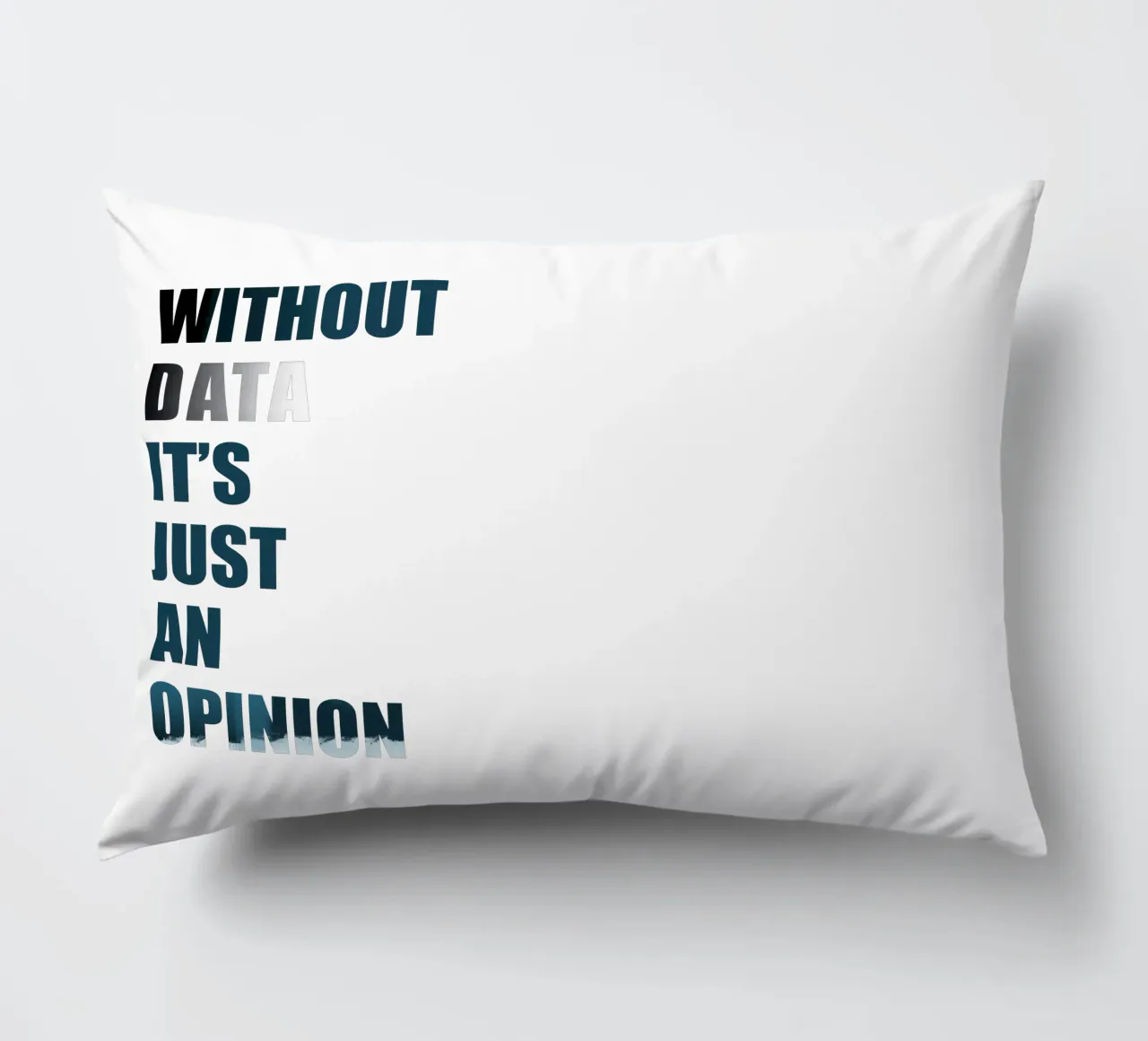 Without data it's just an opinion cojín de LIMITED EDITION LETTERS