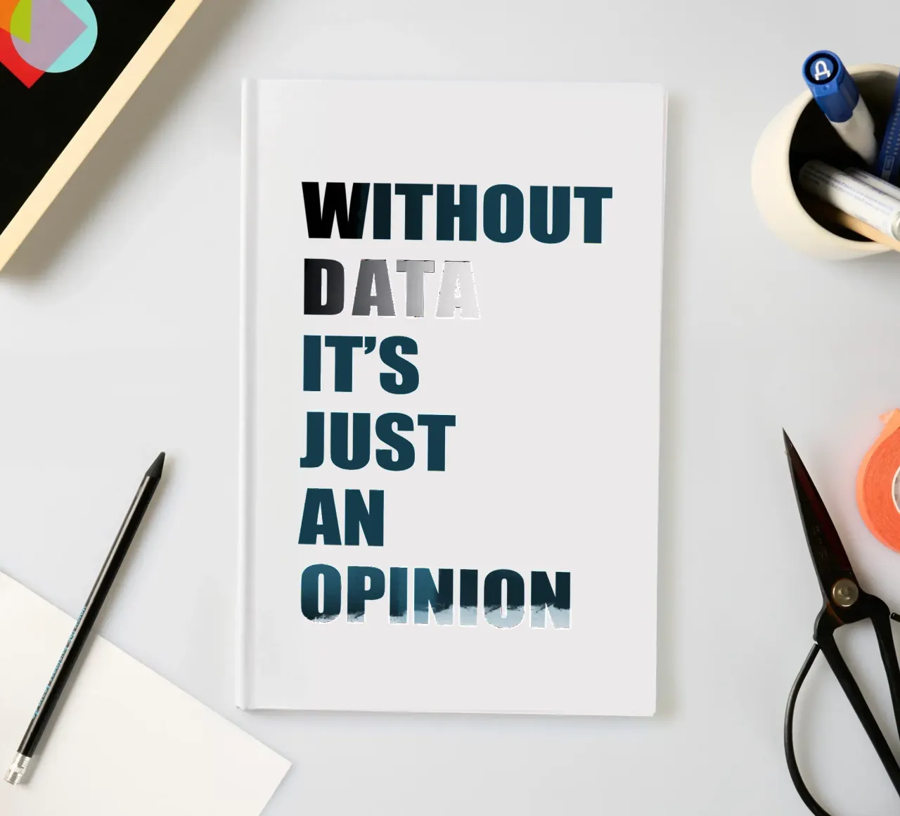 Without data it's just an opinion notebook by LIMITED EDITION LETTERS