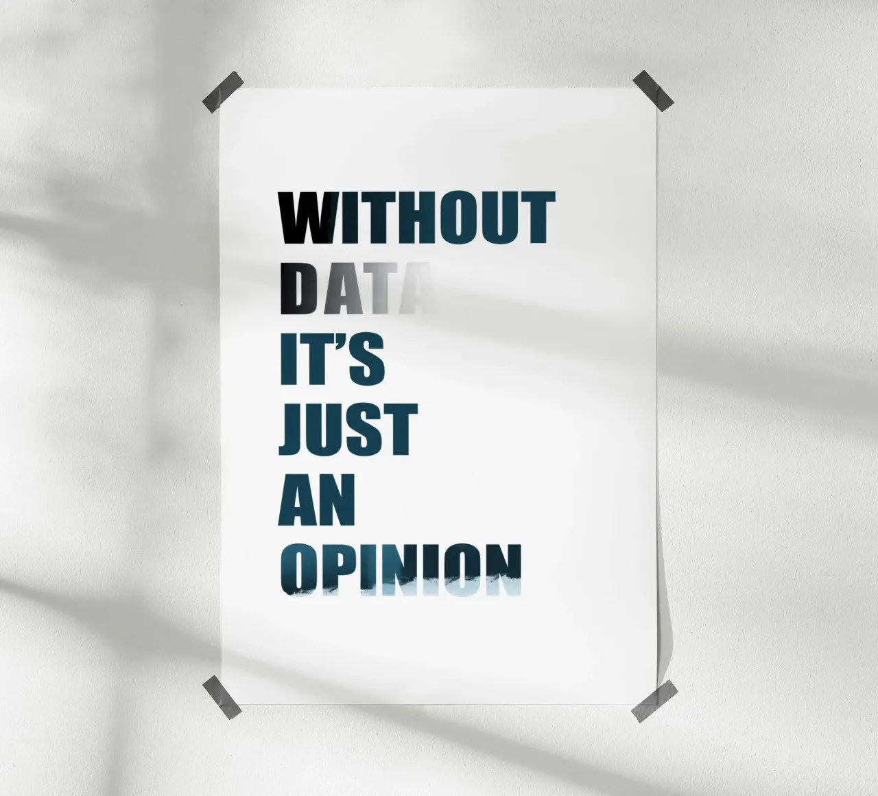 Without data it's just an opinion carta hahnemühle da LIMITED EDITION LETTERS