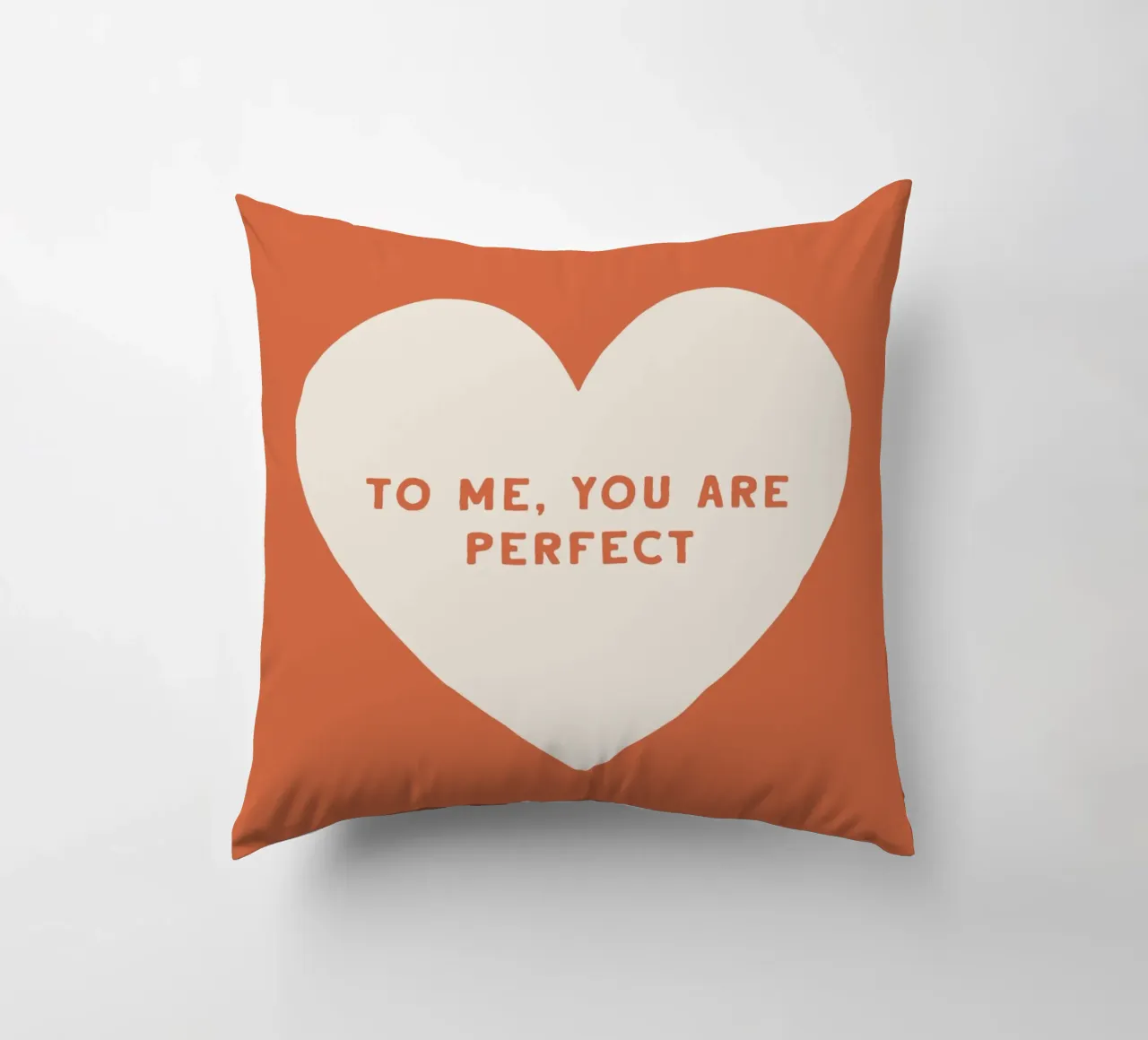 To Me You Are Perfect decorative cushion by treechild