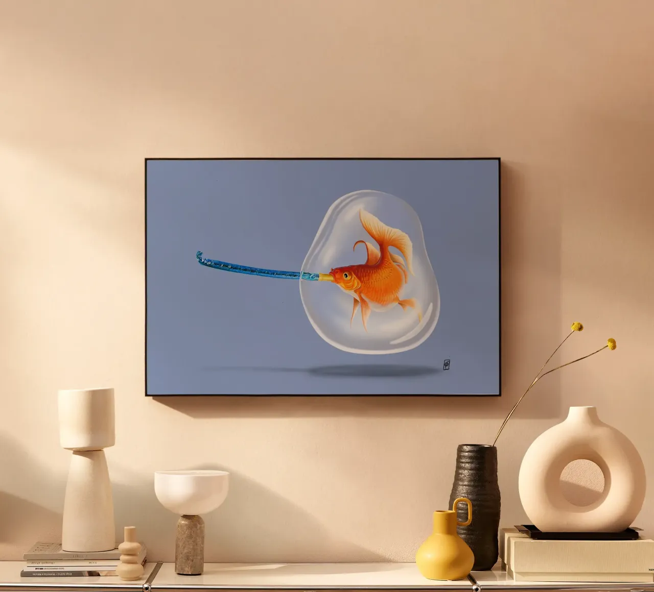 Popper (Colour) alluminio dibond da Rob Art | Illustration