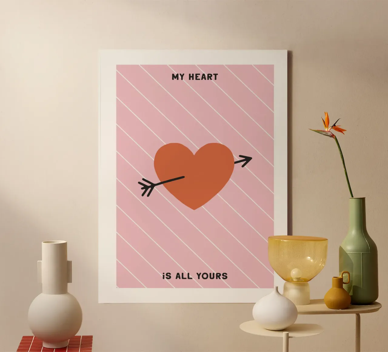 My Heart Is All Yours No 2 tela con Cornice a cassetta da treechild
