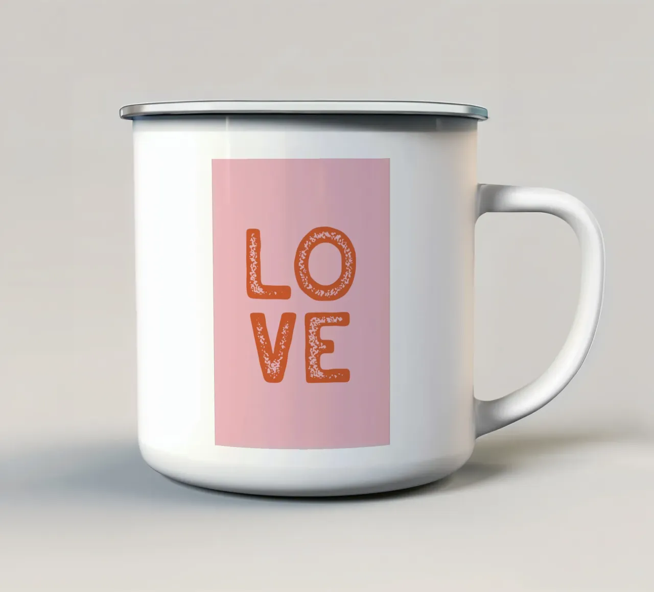 LOVE tazza in smalto da treechild