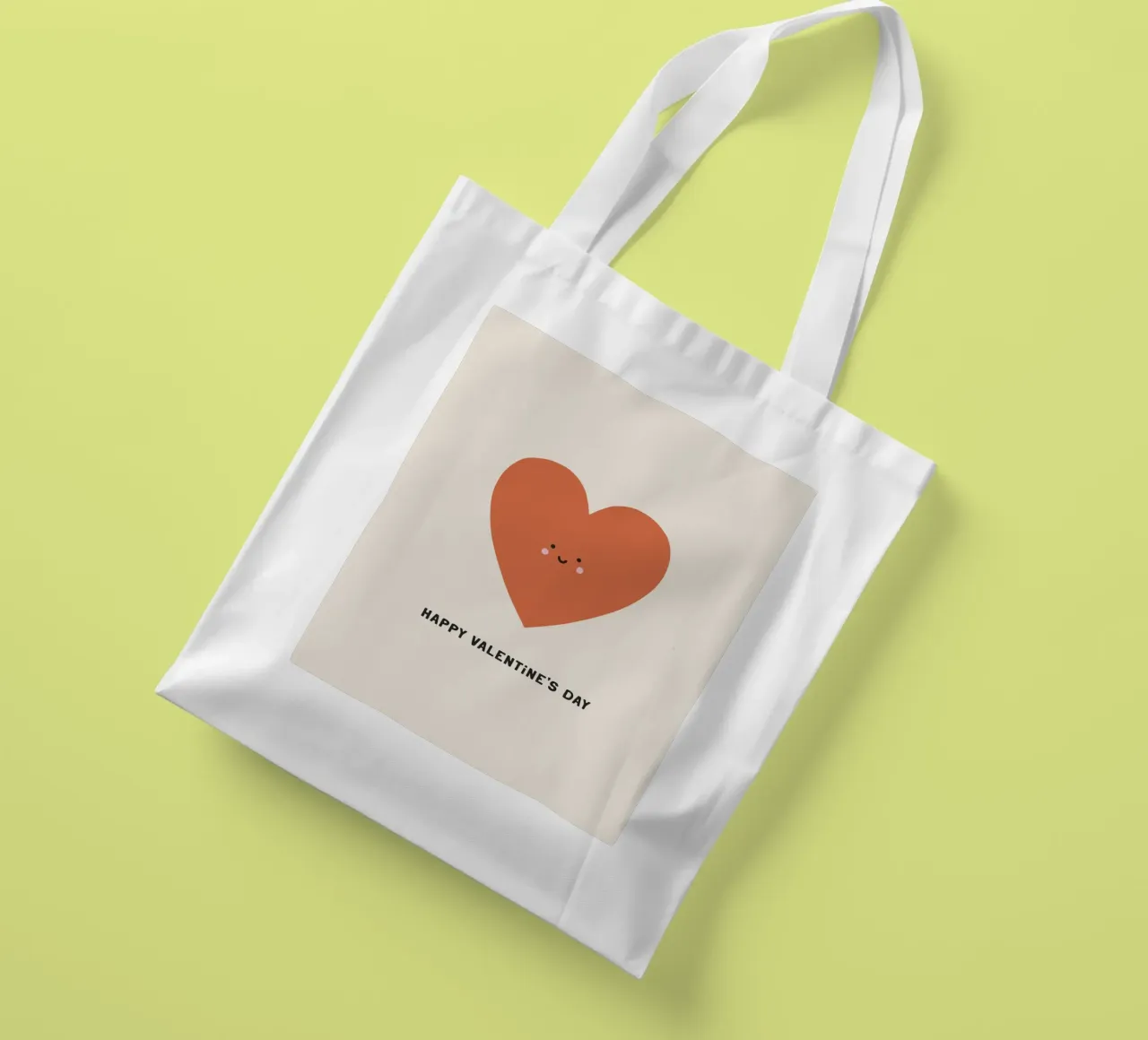 Happy Valentine`s Day borsa in juta da treechild