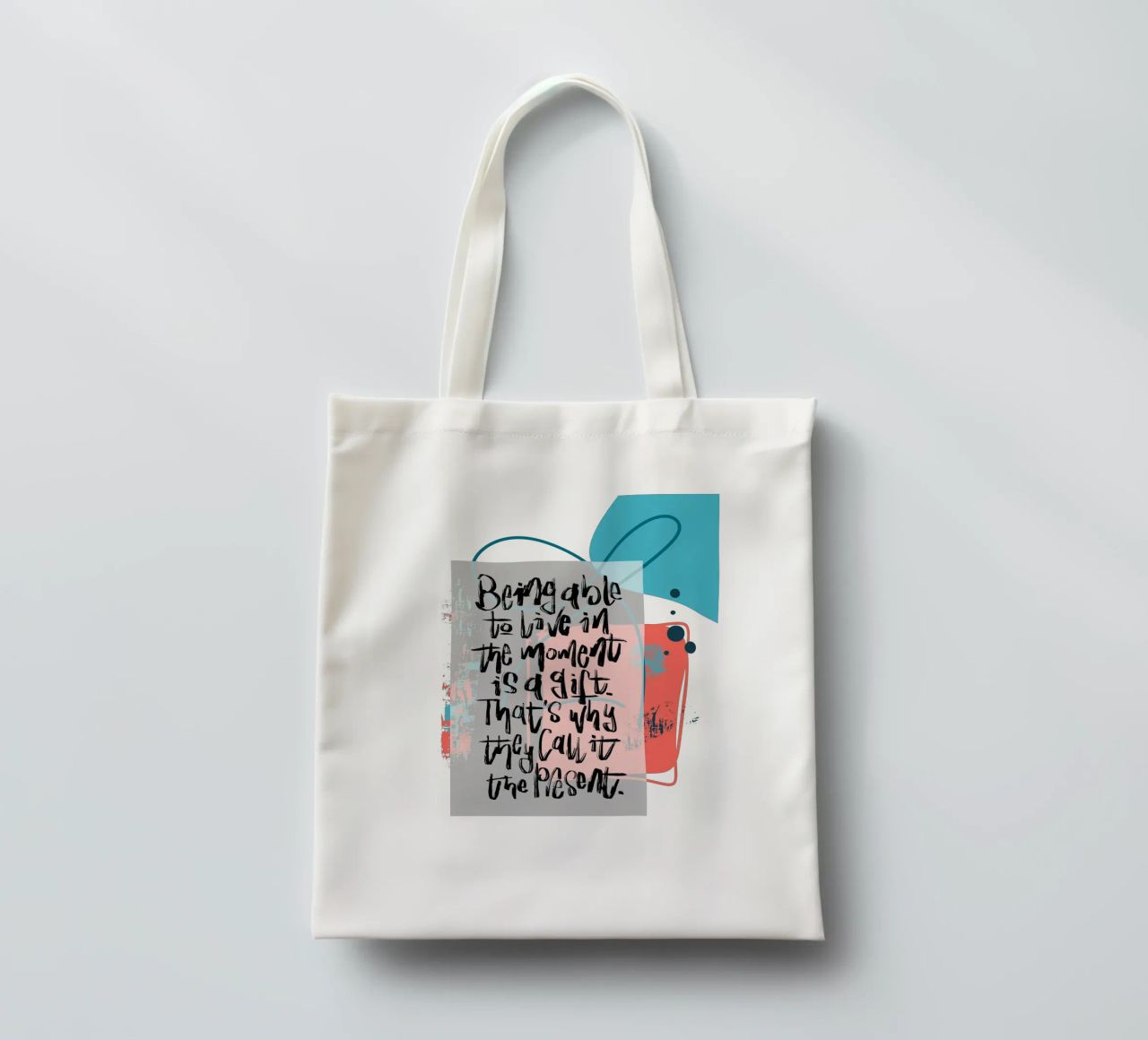 Being able to live in the moment is a gift. tote bag by LIMITED EDITION LETTERS