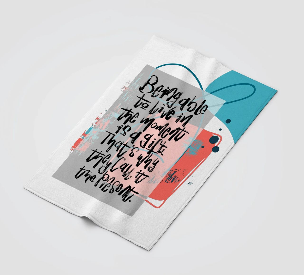 Being able to live in the moment is a gift. coperta in pile da LIMITED EDITION LETTERS