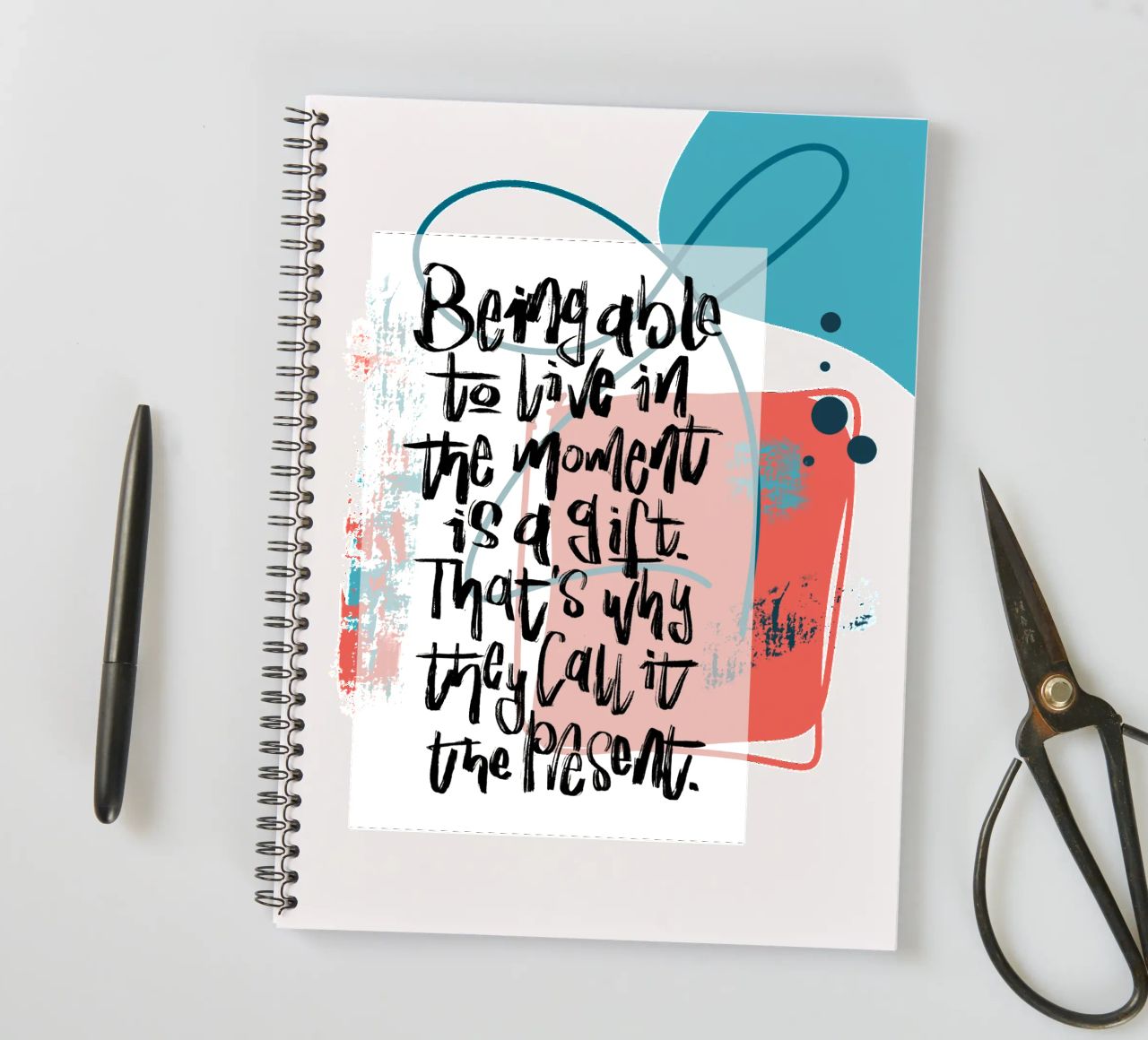 Being able to live in the moment is a gift. spiral notebook by LIMITED EDITION LETTERS