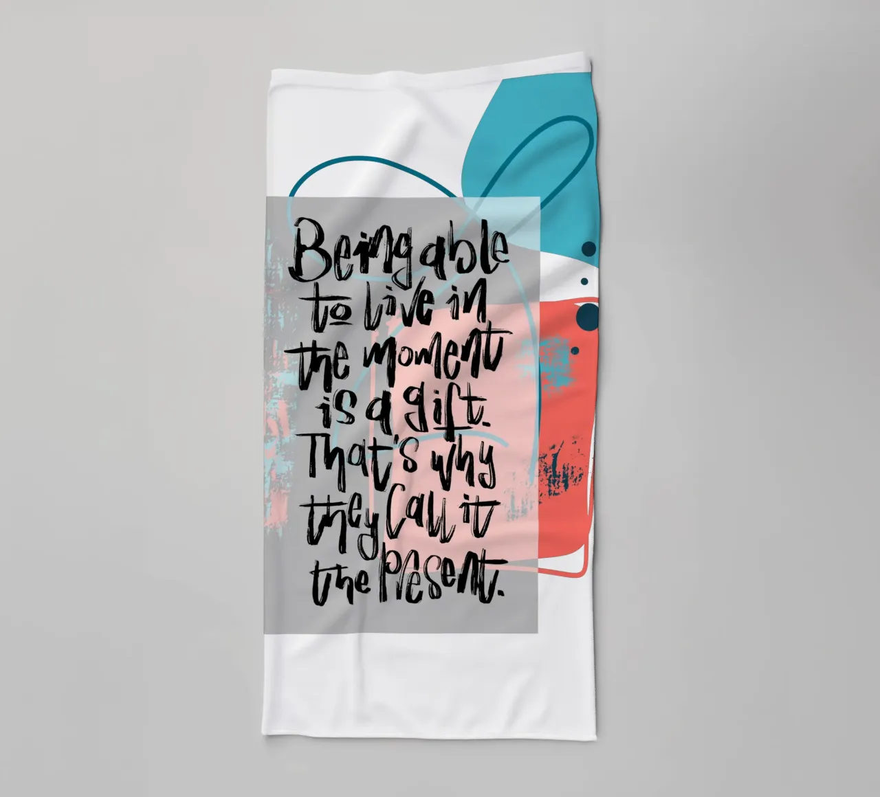 Being able to live in the moment is a gift. asciugamano da bagno da LIMITED EDITION LETTERS