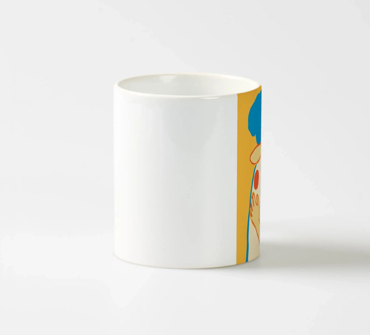 L'abbraccio colorato di due donne tazza in ceramica da tainah negreiros