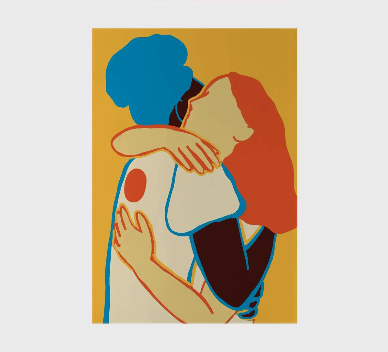 L'abbraccio colorato di due donne diario da tainah negreiros