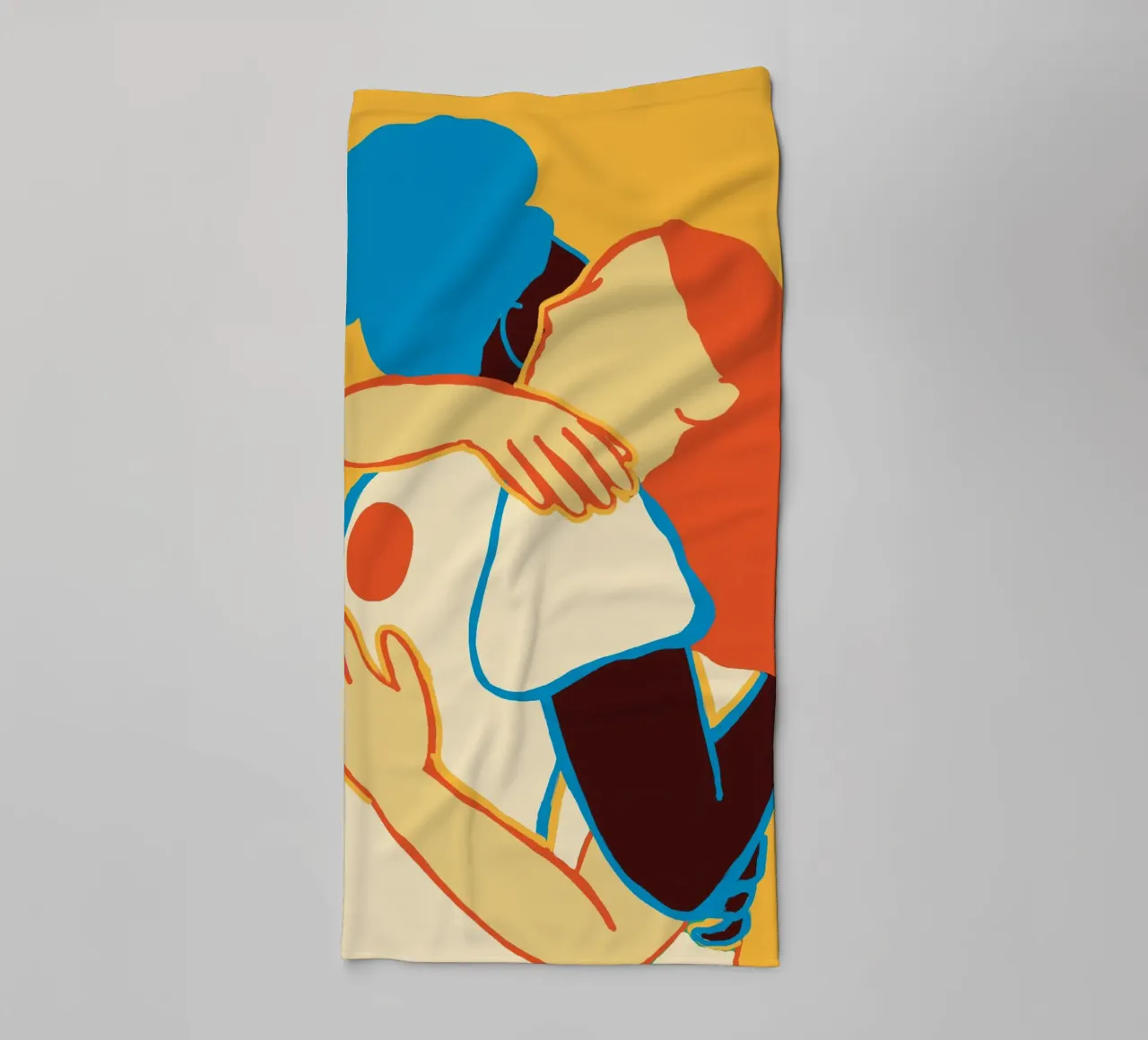 L'abbraccio colorato di due donne asciugamano da bagno da tainah negreiros