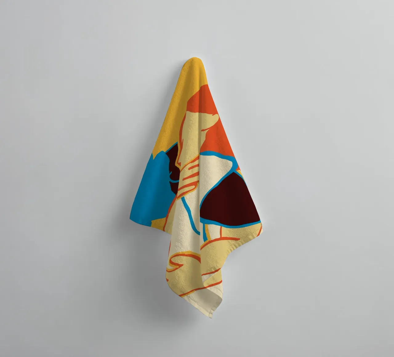 L'abbraccio colorato di due donne asciugamano da bagno da tainah negreiros