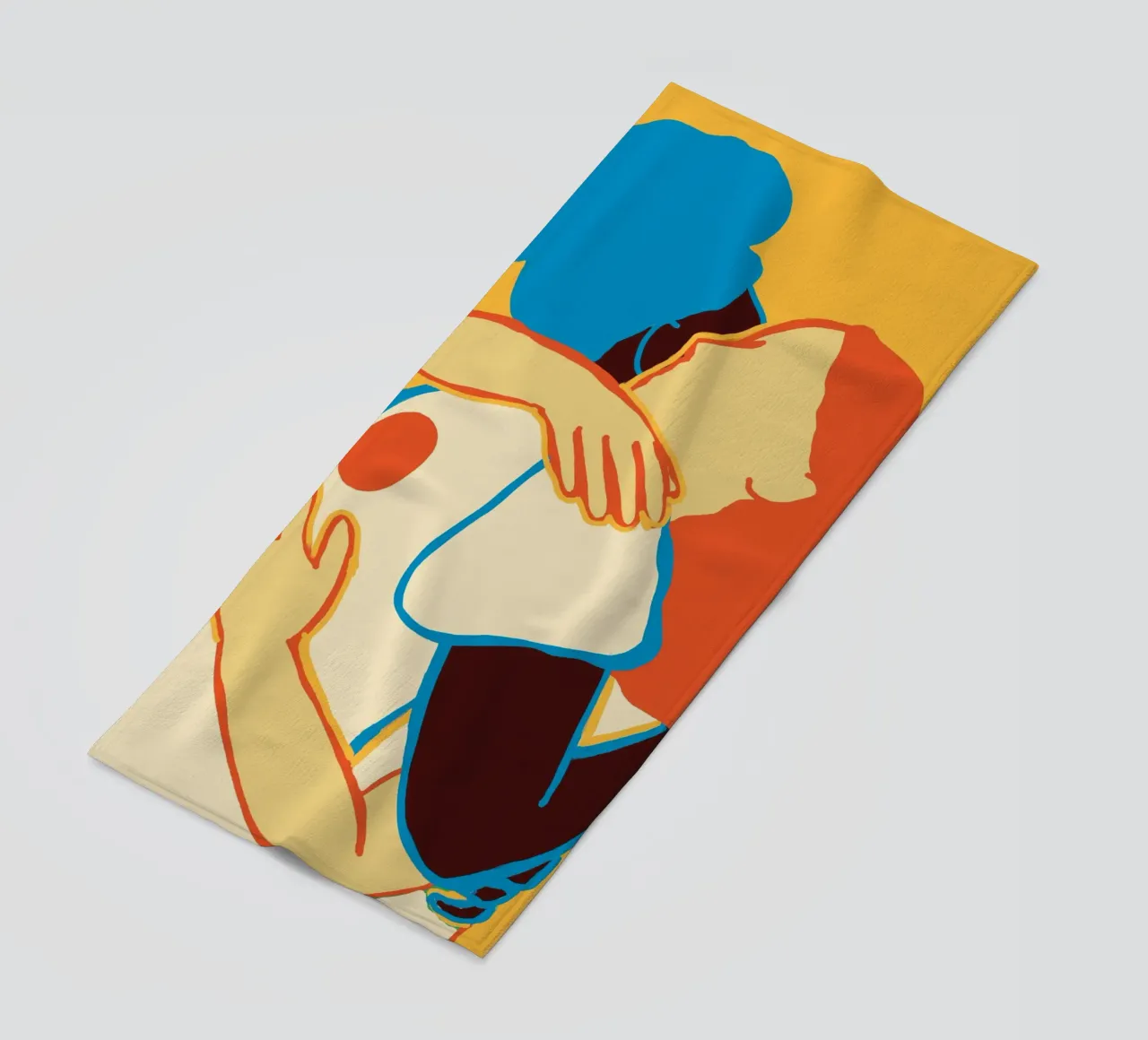 L'abbraccio colorato di due donne telo mare da tainah negreiros