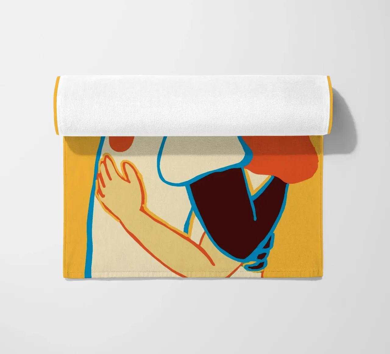 L'abbraccio colorato di due donne telo mare da tainah negreiros