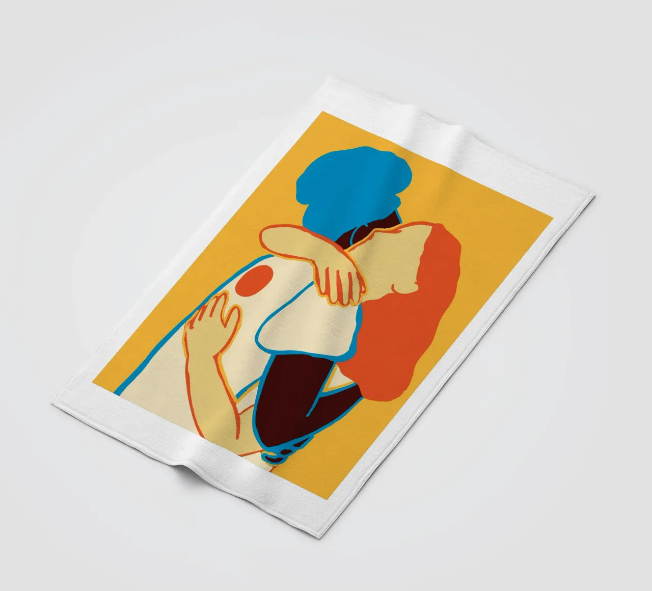 L'abbraccio colorato di due donne coperta in pile da tainah negreiros