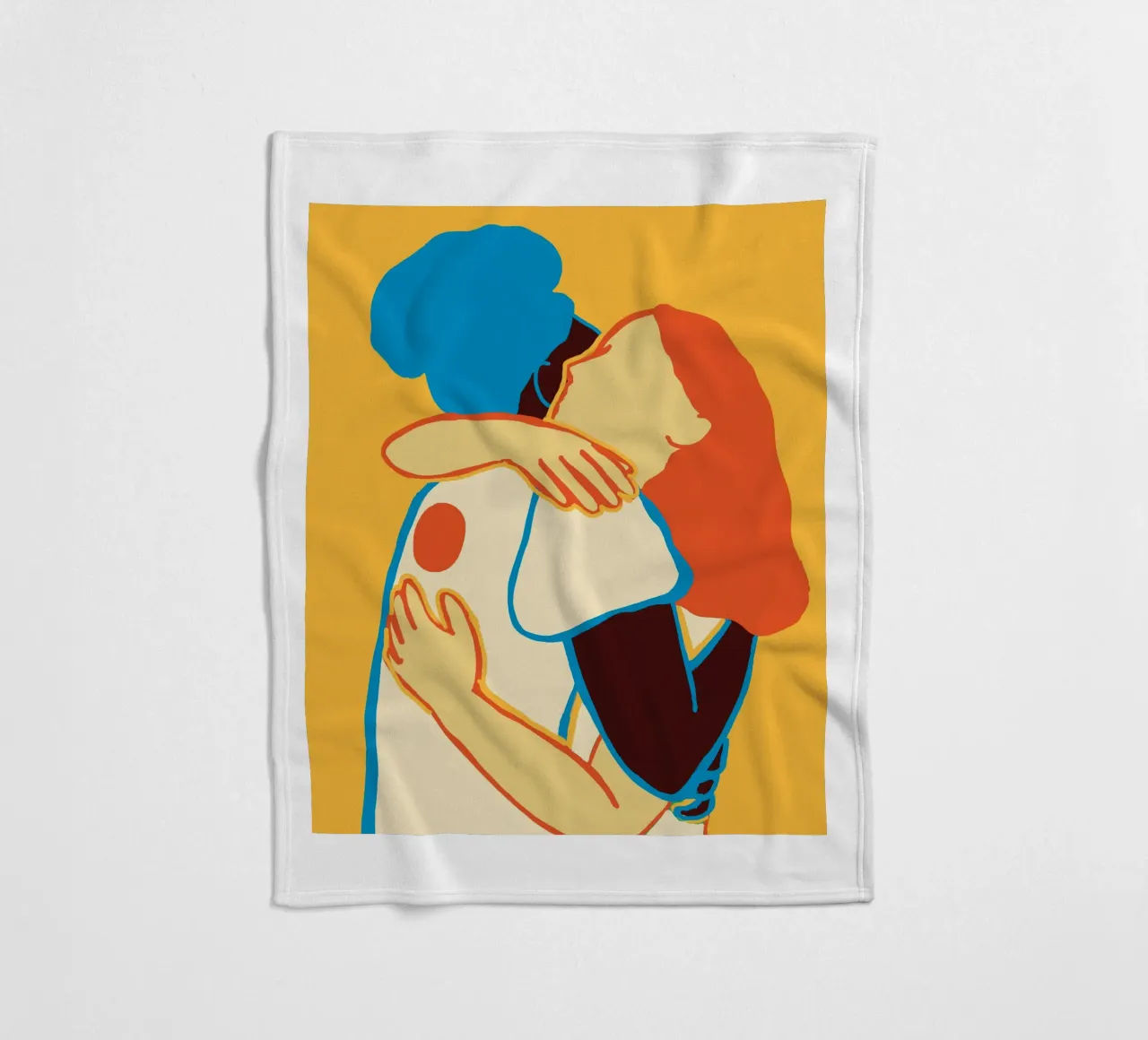 L'abbraccio colorato di due donne coperta in pile da tainah negreiros