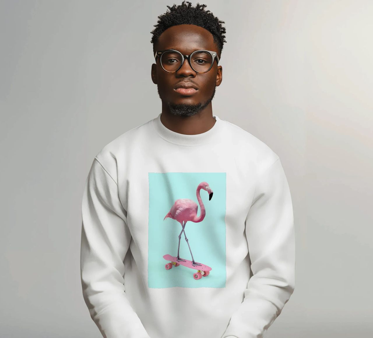 Skate Flamingo felpa da Paul Fuentes Design