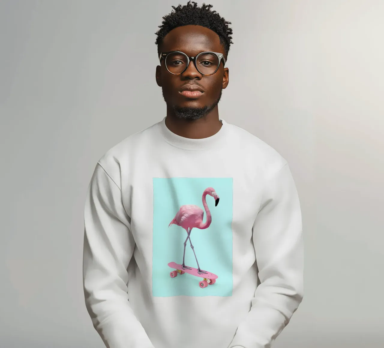 Skate Flamingo felpa da Paul Fuentes Design