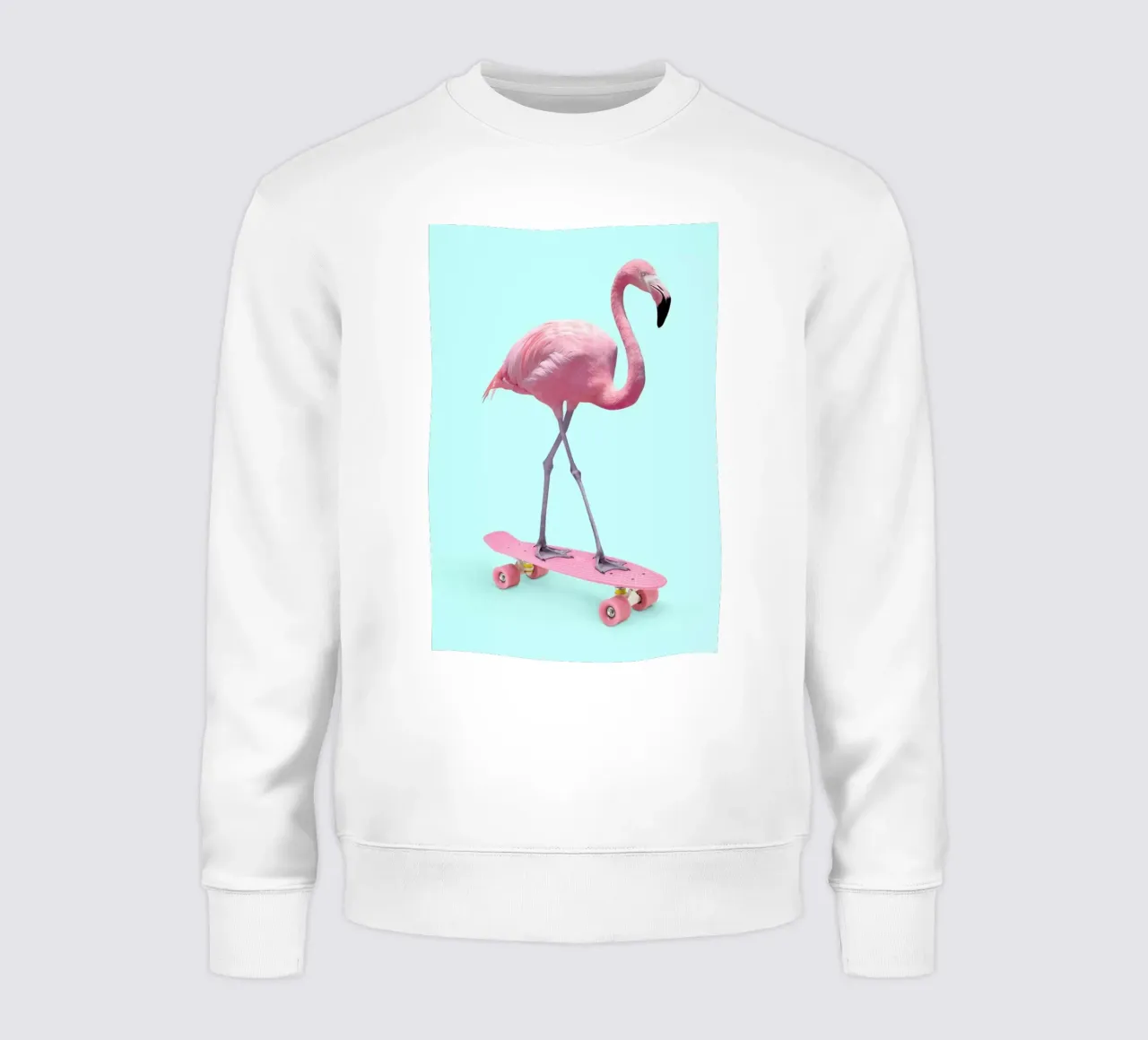 Skate Flamingo sweatshirt van Paul Fuentes Design