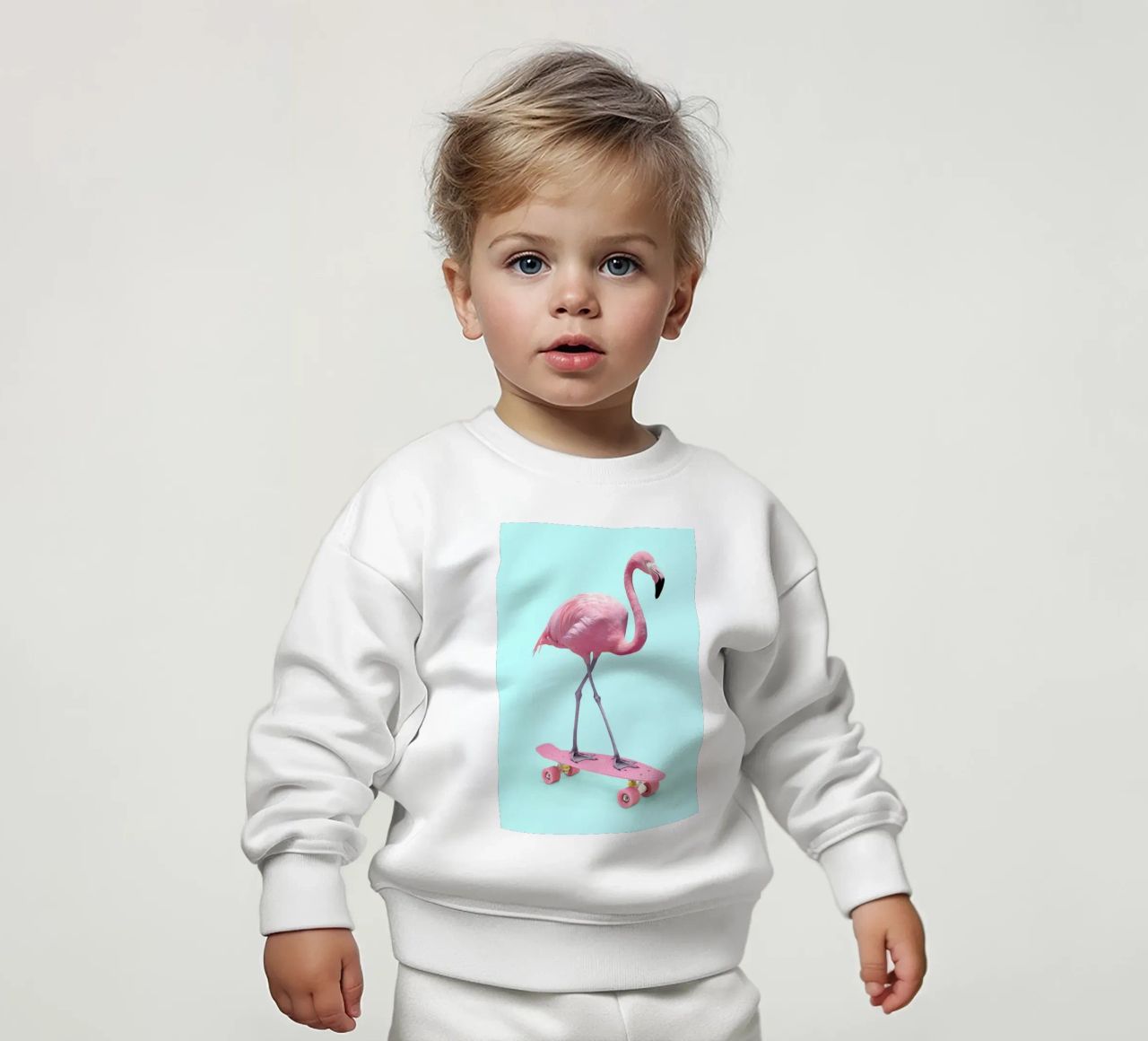 Skate Flamingo felpa neonato da Paul Fuentes Design