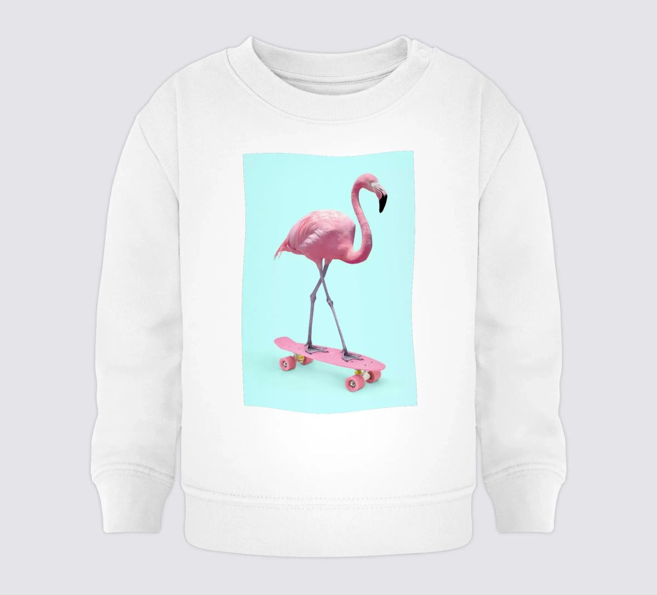 Skate Flamingo felpa neonato da Paul Fuentes Design