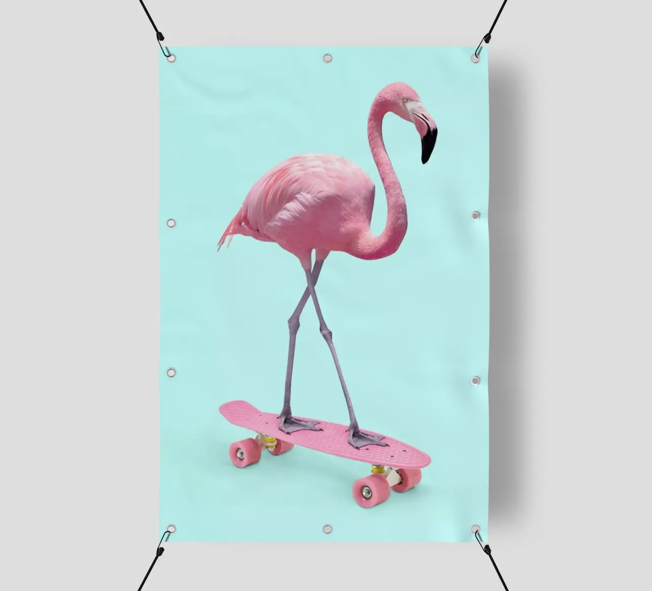 Skate Flamingo telo in pvc da Paul Fuentes Design