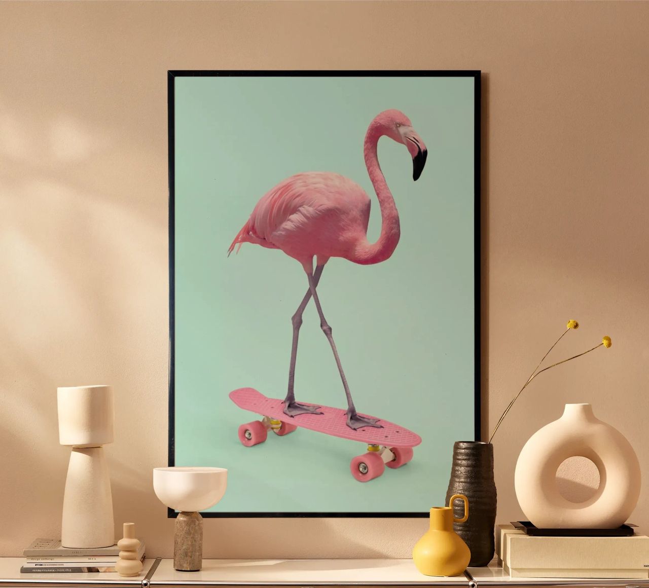 Skate Flamingo poster de Paul Fuentes Design