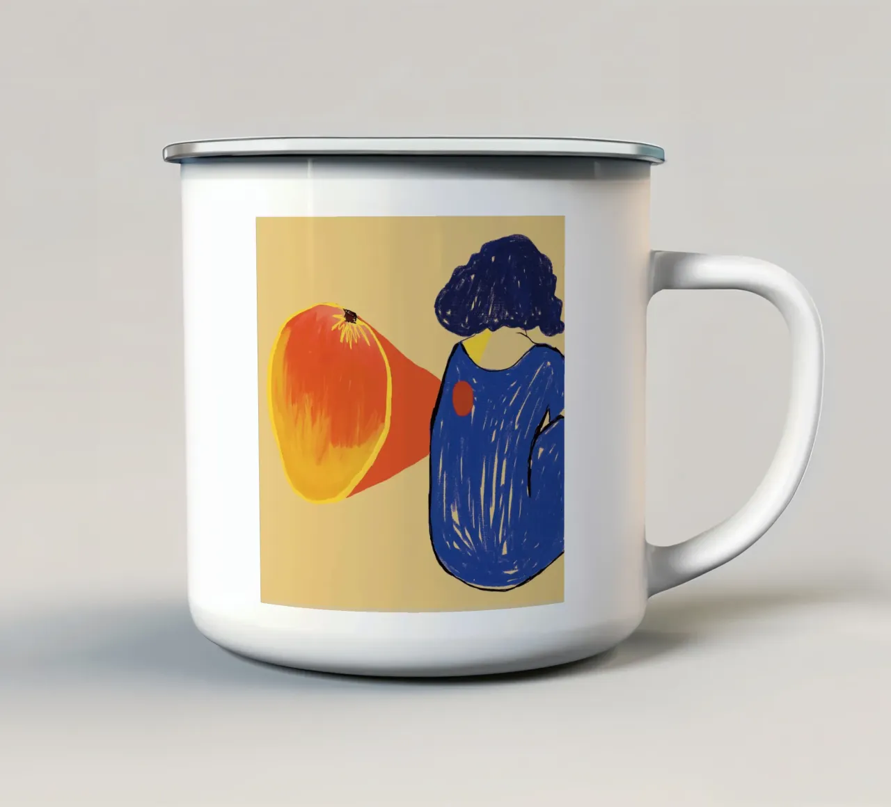 Il cuore di mango tazza in smalto da tainah negreiros