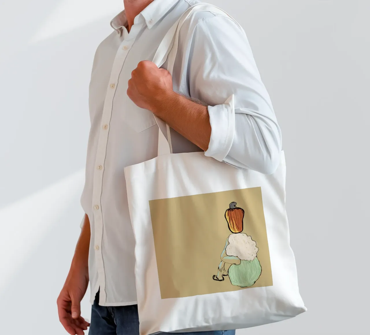 Cashew and Saudade tote bag by tainah negreiros