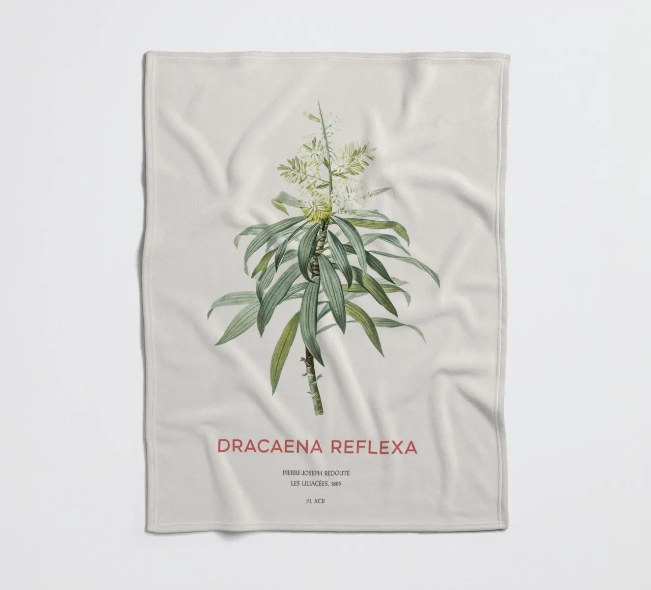 Indisches Lied oder Dracaena reflexa Fleecedecke von Vintagrafica