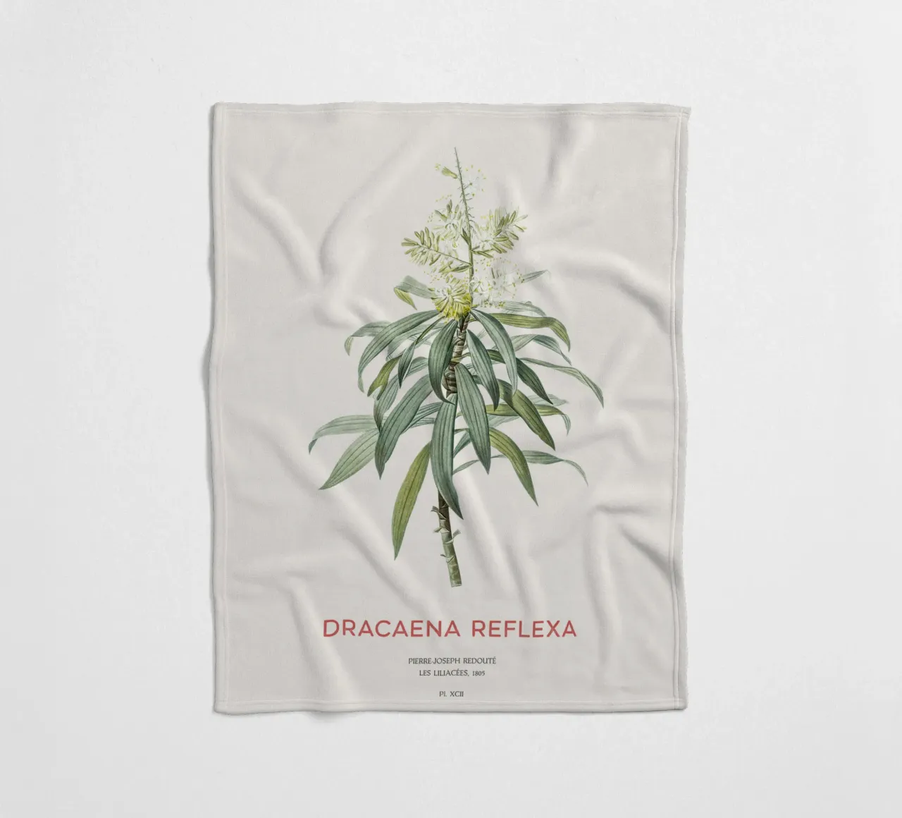 Indisches Lied oder Dracaena reflexa Fleecedecke von Vintagrafica