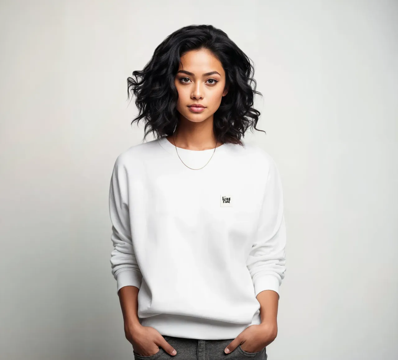 "Eternal Flow" - un mouvement intemporel dans une structure monochrome sweat de Kunst und Kontrast