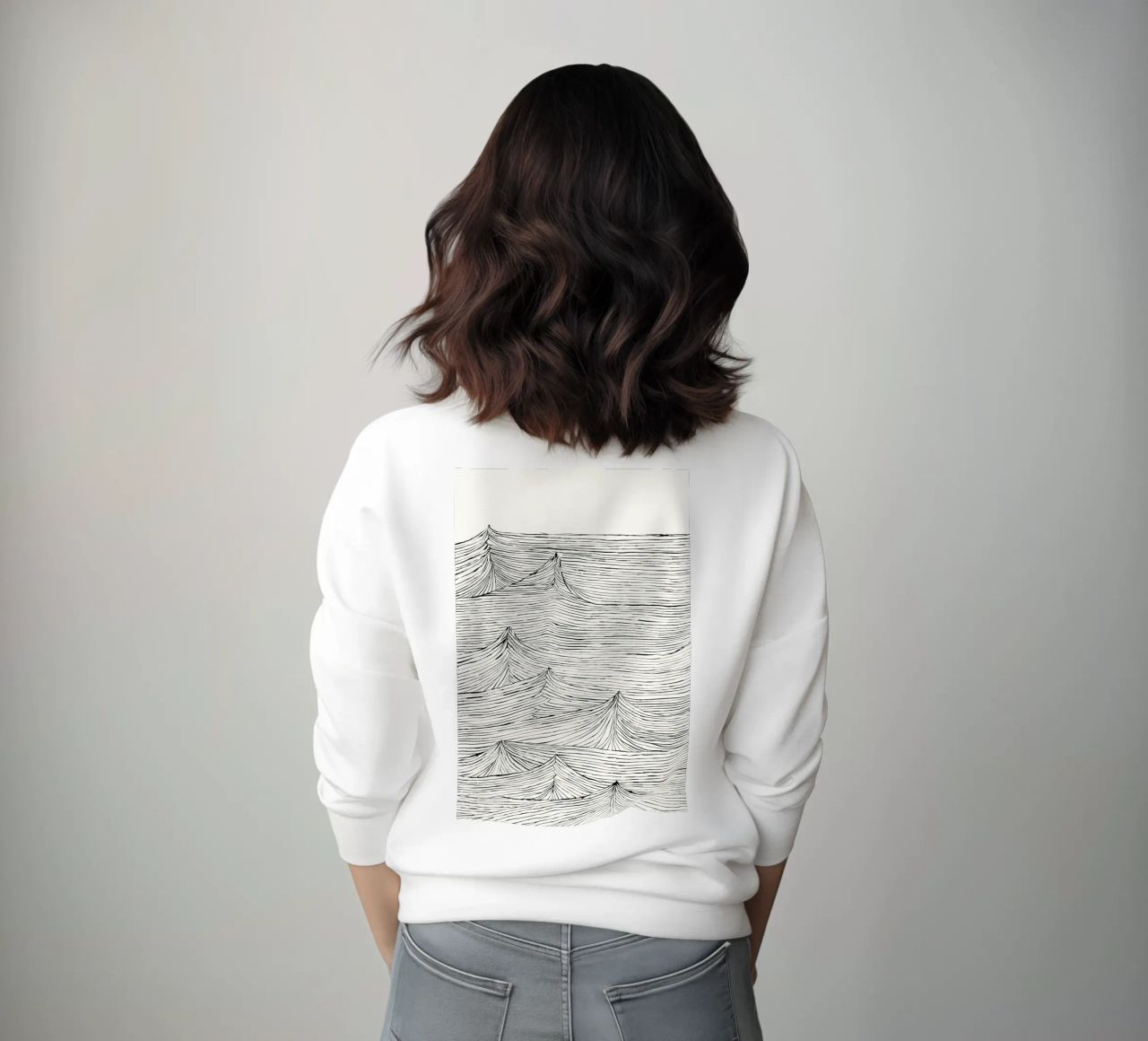 "Eternal Flow" - un mouvement intemporel dans une structure monochrome sweat de Kunst und Kontrast