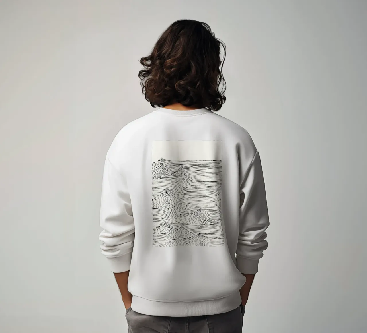 "Eternal Flow" - un mouvement intemporel dans une structure monochrome sweat de Kunst und Kontrast