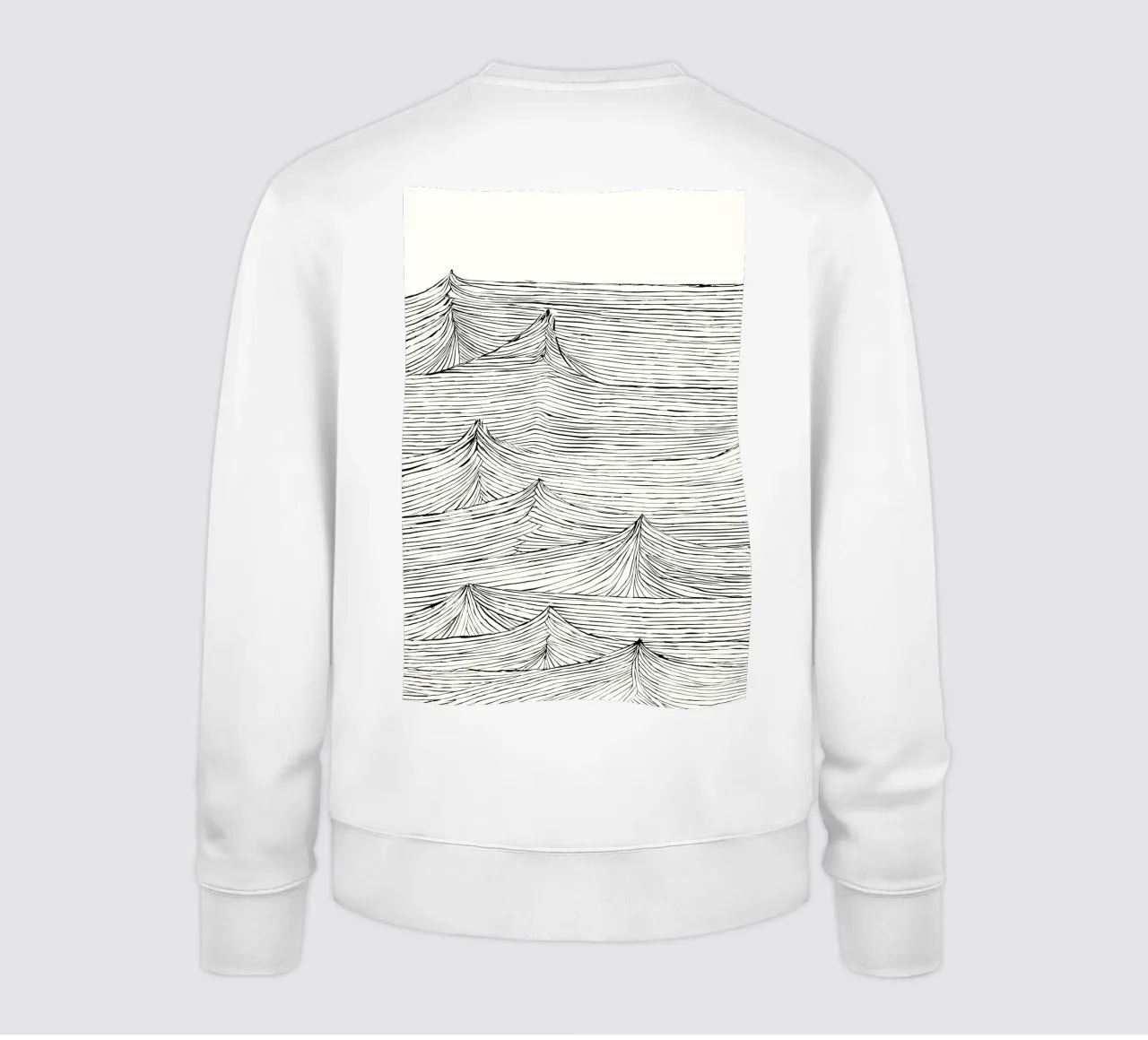 "Eternal Flow" - un mouvement intemporel dans une structure monochrome sweat de Kunst und Kontrast