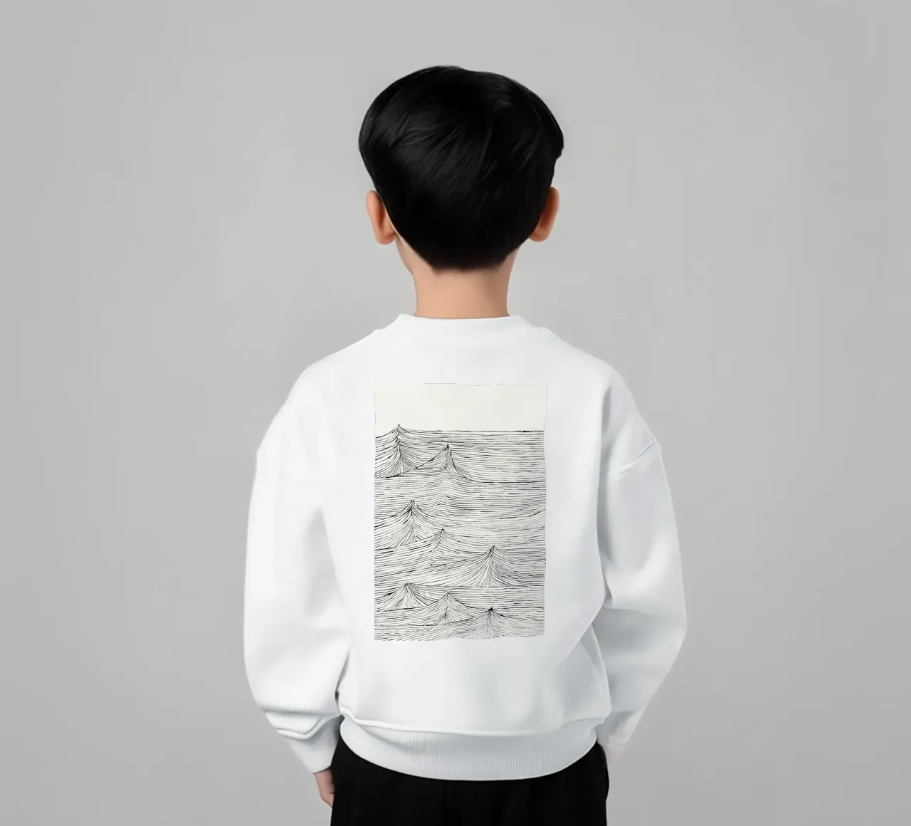 "Eternal Flow" - un mouvement intemporel dans une structure monochrome sweat enfant de Kunst und Kontrast