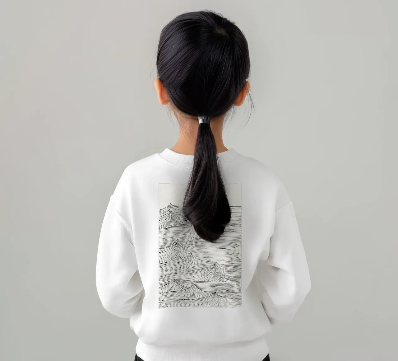 "Eternal Flow" - un mouvement intemporel dans une structure monochrome sweat enfant de Kunst und Kontrast