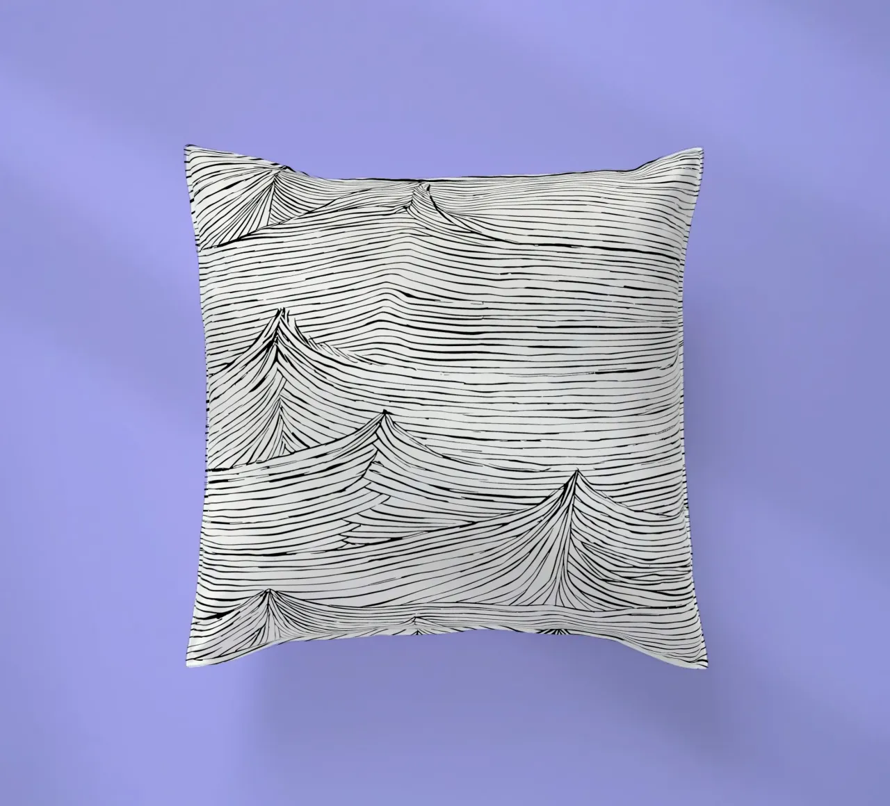 "Eternal Flow" - un mouvement intemporel dans une structure monochrome coussin de Kunst und Kontrast