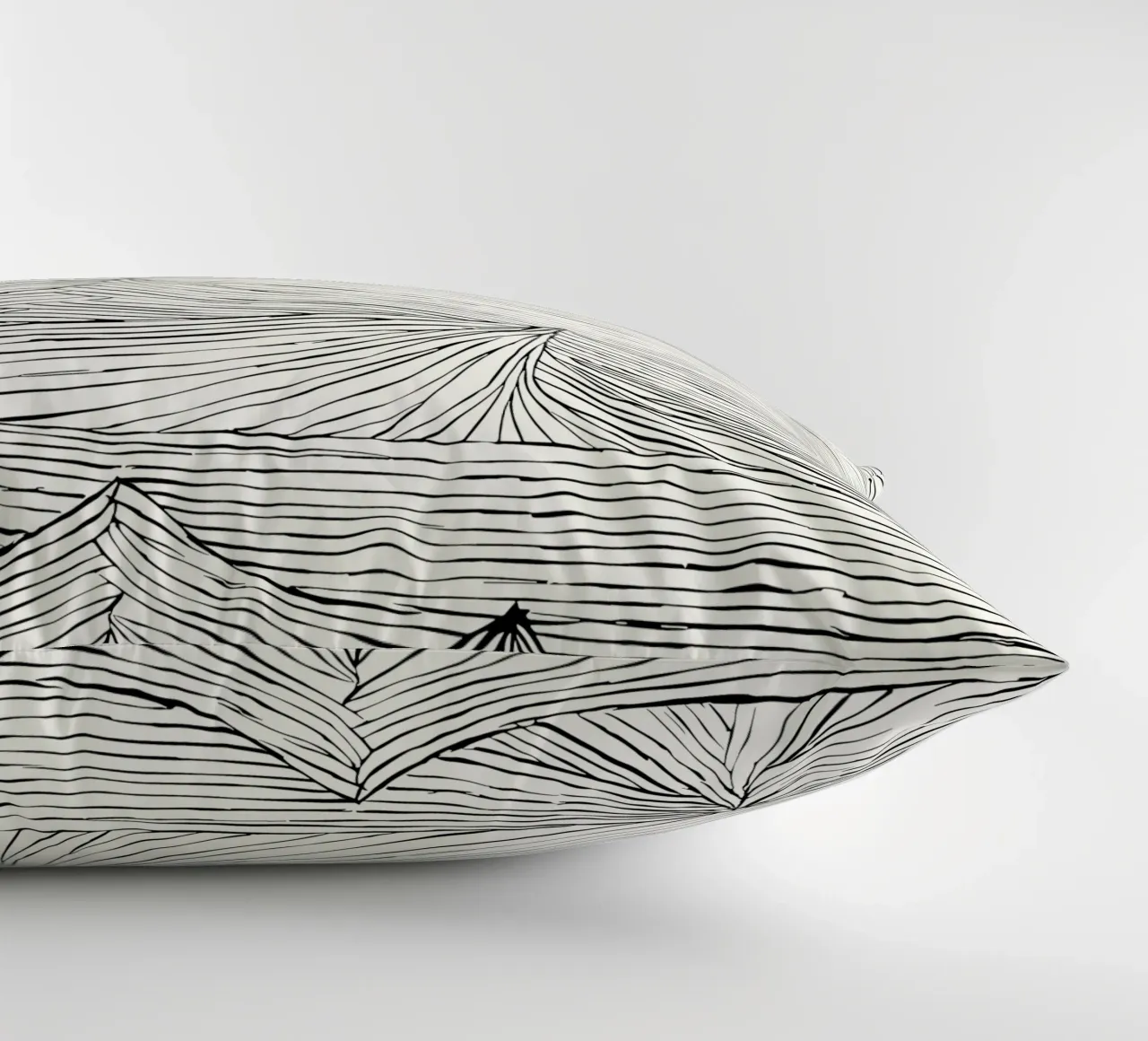 "Eternal Flow" - un mouvement intemporel dans une structure monochrome coussin de Kunst und Kontrast
